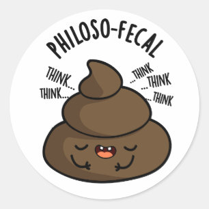 Adesivo Redondo Philosop-fecal Engraçado Pun