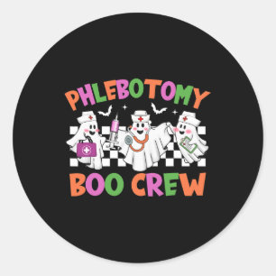 Adesivo Redondo Phlebotomy Boo Crew Phlebotomist Figurume de Hallo