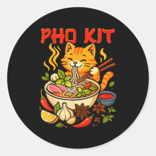 Adesivo Redondo Pho Kit Mariners Gato Meme Divertido
