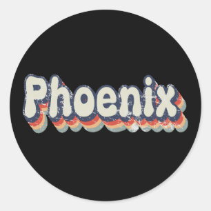 Adesivo Redondo Phoenix Arizona Chrome City Classic Art