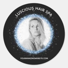 Adesivo Redondo *~* PHOTO UPLOAD Rótulo do produto LOGOTIPO Envelo