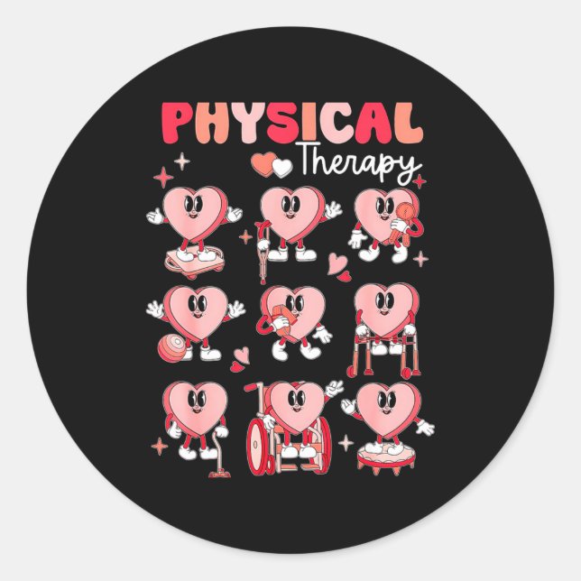 Adesivo Redondo Physical Therapy Cute Candy Heart Valentines Pt Th (Frente)