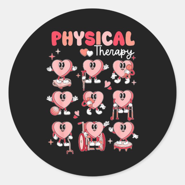 Adesivo Redondo Physical Therapy Cute Candy Heart Valentines Pt Th (Frente)