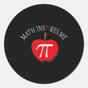 Adesivo Redondo Pi Day 3.14 Engraçado Matemática Me Inspira