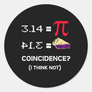 Adesivo Redondo Pi Day 3.15 Pi - Símbolo Ciência E Professor De Ma