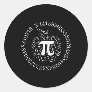 Adesivo Redondo Pi Day Apple Graphic Cute Engraçado Matemática Sob
