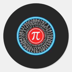 Adesivo Redondo Pi Day - Engraçado Pi Day Para Geek De Matemática