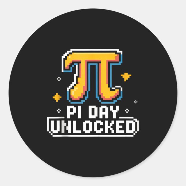 Adesivo Redondo Pi Day March 14 Math Nerd Pie Food Funny Gift Outf (Frente)