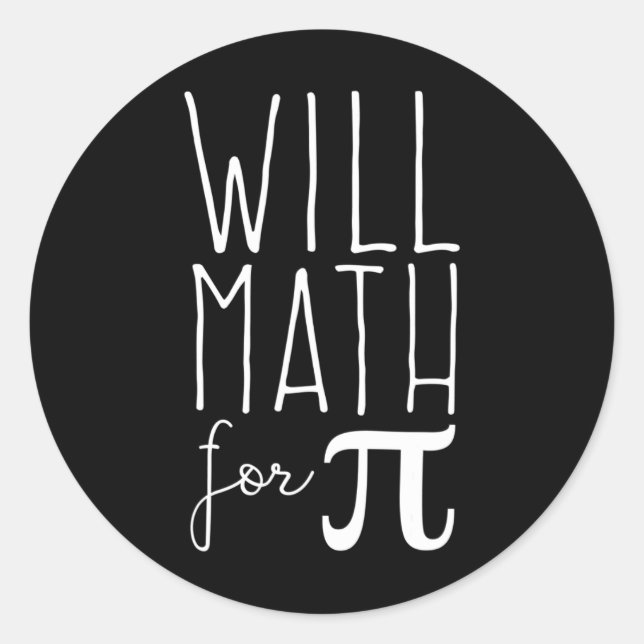Adesivo Redondo Pi Day Março 14 Math Lover Science Funny 3,14 Pi P (Frente)