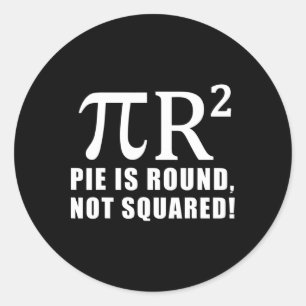 Adesivo Redondo Pi Day Math 3.14 Pie É Redonda Não Esquadrado