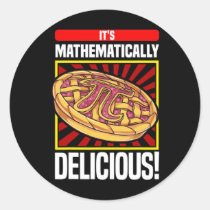 Adesivo Redondo Pi Day Math Lover Apple Pie