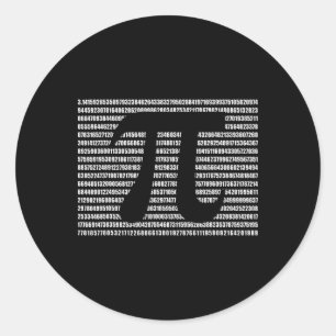 Adesivo Redondo Pi Day Math Science Engraçado Professor Dotado Men