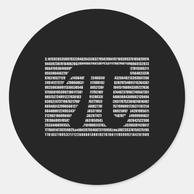 Adesivo Redondo Pi Day Math Science Engraçado Professor Dotado Men (Frente)