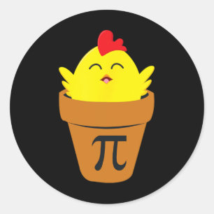 Adesivo Redondo Pi Day Math T Shirt Engraçado Pote De Frango T Shi