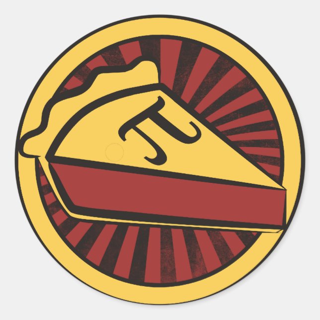 Adesivo Redondo Pi Day Pie (Frente)