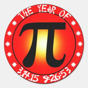 Adesivo Redondo Pi Day - Year of Pi 3/14/15 9:26:53