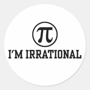 Adesivo Redondo Pi engraçado