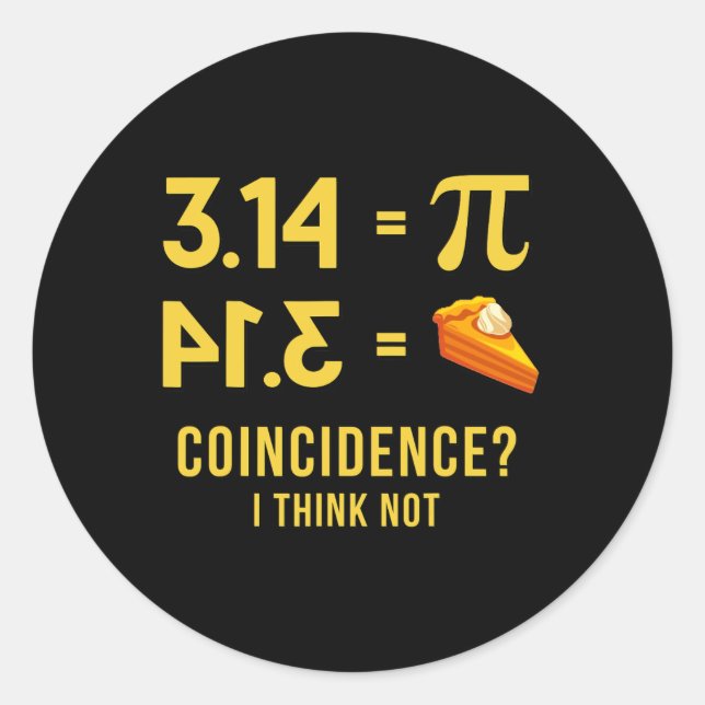 Adesivo Redondo Pi Happy Pi Day (Frente)