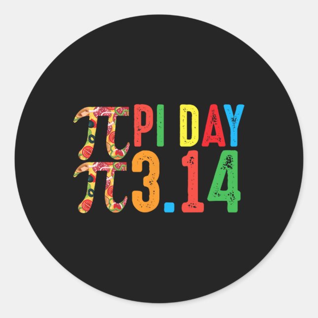 Adesivo Redondo Pi Math Science Stem Gift 3,14 Pi Dia 2 (Frente)