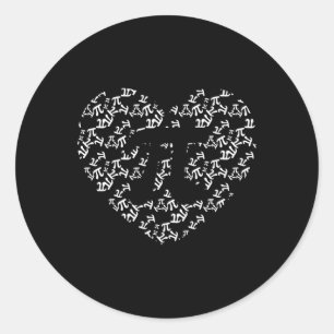 Adesivo Redondo Pi Math Teacher Pi Heart Shape Pi Day