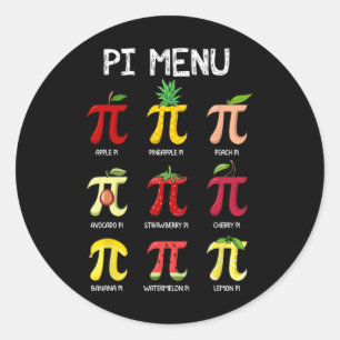 Adesivo Redondo Pi Menu Pie Math Day Mathematic Professor Pi S