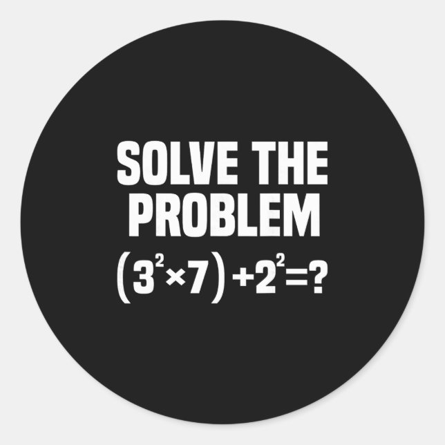 Adesivo Redondo Piada 67 Meme Matemática Seis Sete Professor Brain (Frente)
