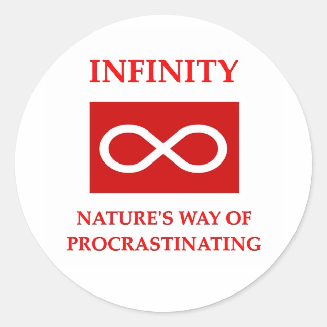 Adesivo Redondo piada da matemática (Frente)