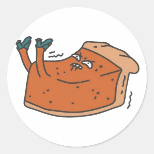 Adesivo Redondo Piada de abóbora engraçada e engraçada - Ação de G