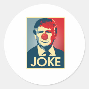 Adesivo Redondo Piada de Donald Trump - Anti-Trump 2016 -