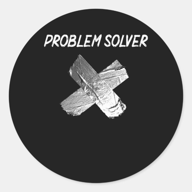 Adesivo Redondo Piada De Fita Engraçada De Duto Preguiçoso Marido  (Frente)