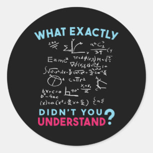 Adesivo Redondo Piada de Fórmula de Física Matemática