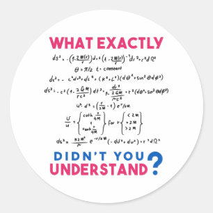 Adesivo Redondo Piada de fórmula física