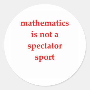 Adesivo Redondo piada de matemática engraçada
