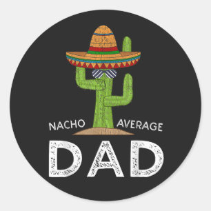 Adesivo Redondo Piada de Pai Divertida e Hilária _ Frase Engraçada