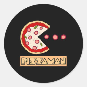 Adesivo Redondo Piada de Pizza Engraçada