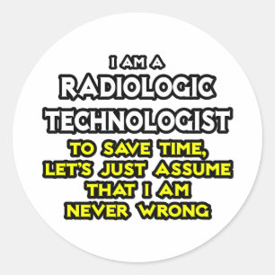 Adesivo Redondo Piada Tecnológica Radiológica ... Nunca Errado