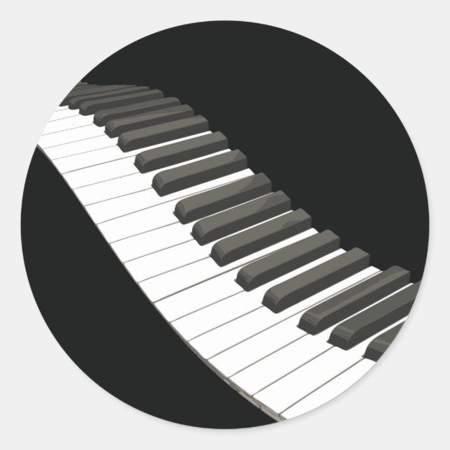 Adesivo Redondo Piano Keys Stickers (Frente)