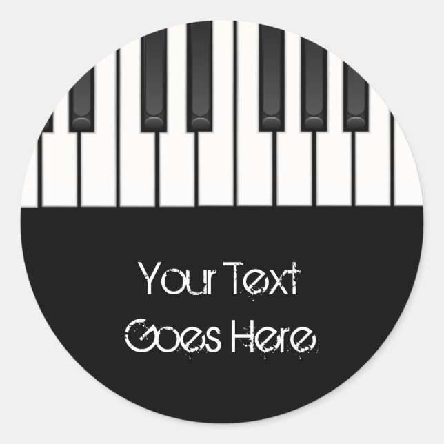 Adesivo Redondo Piano Keys Stickers (Frente)