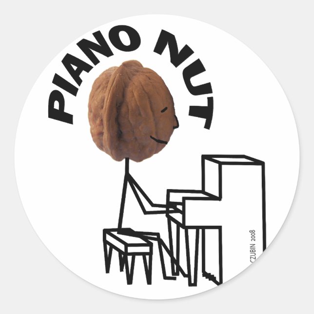 Adesivo Redondo Piano Nut (Frente)