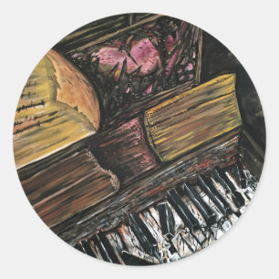 Adesivo Redondo Piano quebrado