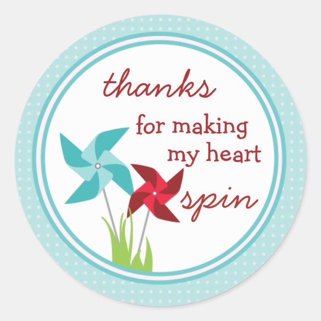 Adesivo Redondo Picante de PinWheel (para ele) (Frente)