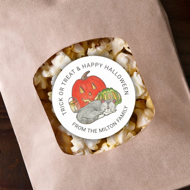 Adesivo Redondo Picar ou tratar punhos de gato cúbico (Criador carregado)