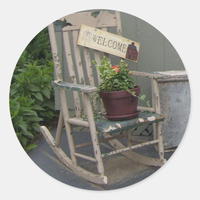 Adesivo Redondo Picareta do Prim Rocking Cadeira (Frente)