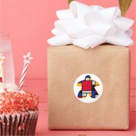 Adesivo Redondo Picaretas de Arte Moderna