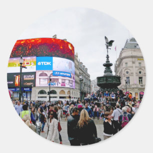 Adesivo Redondo Piccadilly Circus - Foto profissional
