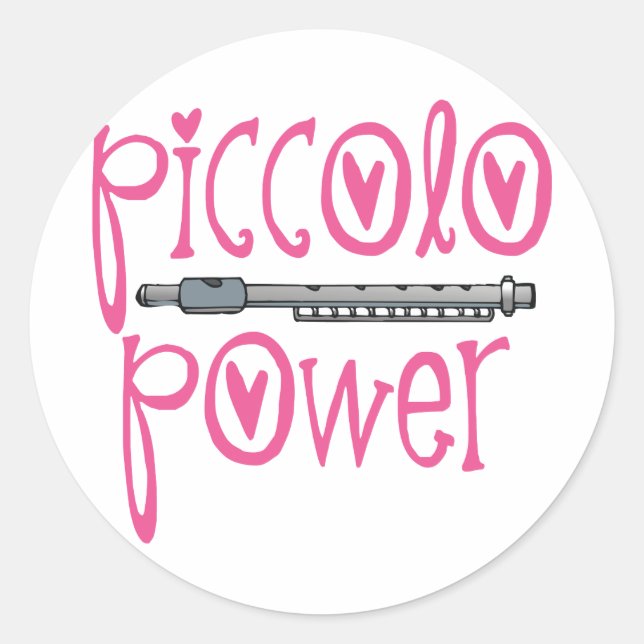 Adesivo Redondo Piccolo Power Pink (Frente)