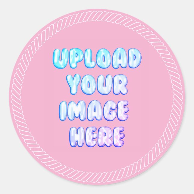 Adesivo Redondo Pick Classic Round Sticker with a Business Logo (Frente)