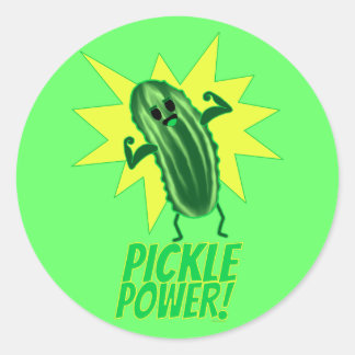 Adesivo Redondo Pickle Power!