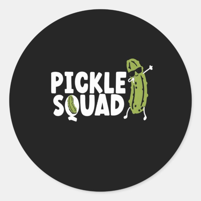 Adesivo Redondo Pickle Squad For Pickle (Frente)