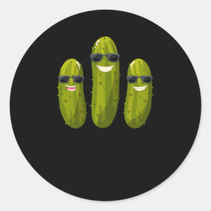 Adesivo Redondo Pickle Squad Vegan Dill Pickle Squad